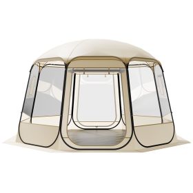VEVOR Pop up Bubble Tent, 12 x 11.1 ft Waterproof & UV-Resistant, Clear Camping Tent Shelter, Outdoor Garden Dome Igloo Tents with Windows